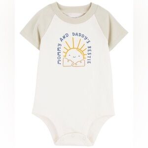 9 months Onesie and two pairs of pants bundle, never worn still with tags!